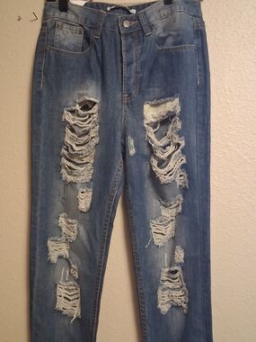 American Bazi Distressed Light Blue Boyfriend Jeans 3 260804